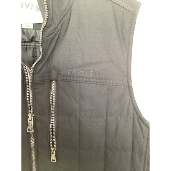 Orvis Classic Collection Men's Full Zip Quilted Vest Outdoor Black Size Large - Picture 4 of 9